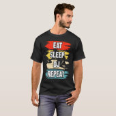 Eat Sleep DJ Herhaal 1 T-shirt (Voorkant volledig)