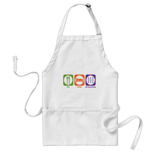 Eat Sleep Do Accounting Standaard Schort (Voorkant)