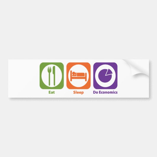 Eat Sleep Do Economics Bumpersticker (Voorkant)