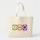 Eat Sleep Do Economics Grote Tote Bag (Voorkant)