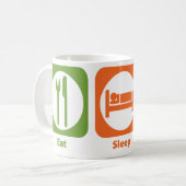 Eat Sleep Do Economics Koffiemok (Voorkant links)