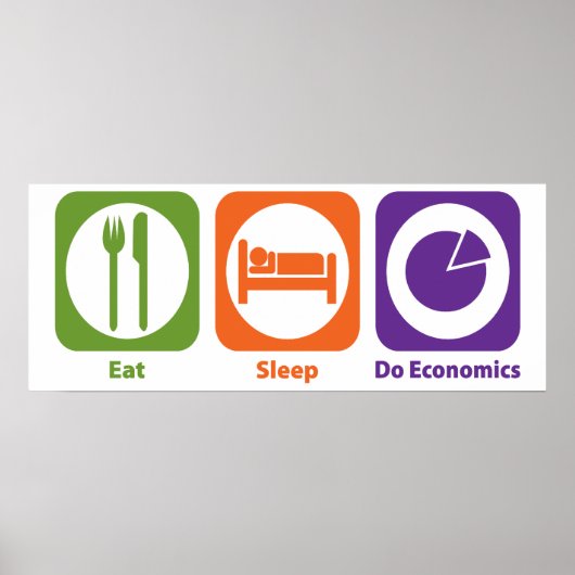 Eat Sleep Do Economics Poster (Voorkant)