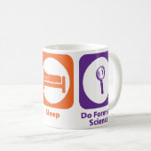 Eat Sleep Do Forensic Science Koffiemok (Voorkant rechts)