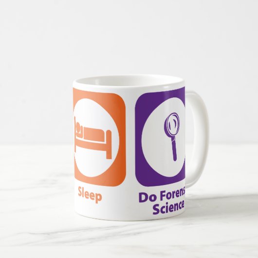Eat Sleep Do Forensic Science Koffiemok (Voorkant rechts)
