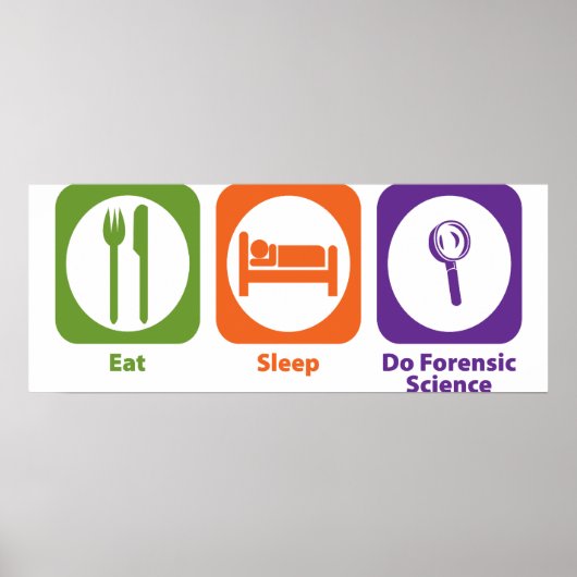 Eat Sleep Do Forensic Science Poster (Voorkant)