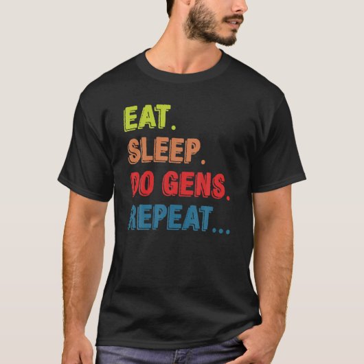 Eat Sleep Do Gens Herhaal DBD Gaming Outfit T-shirt (Voorkant)