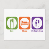 Eat Sleep Do Mad Science Briefkaart (Voorkant)