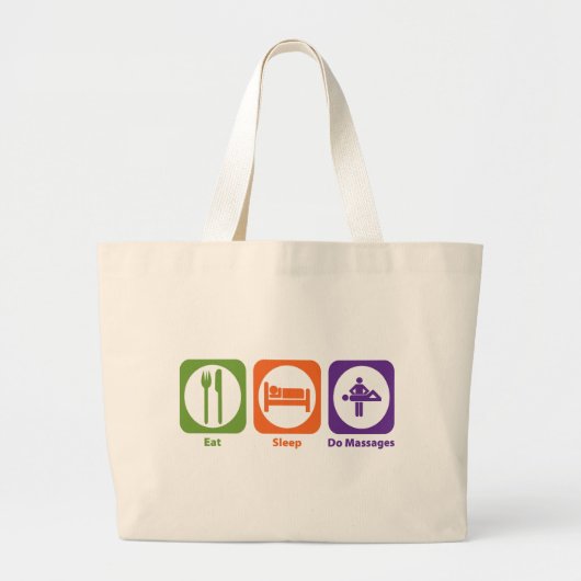 Eat Sleep Do Massages Grote Tote Bag (Voorkant)