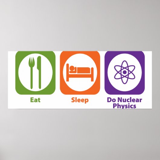 Eat Sleep Do Nuclear Physics Poster (Voorkant)