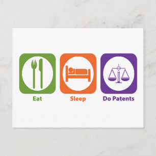 Eat Sleep Do Patenten Briefkaart