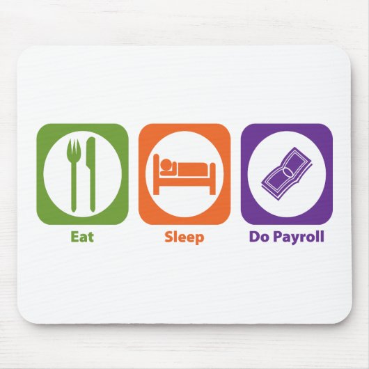 Eat Sleep Do Payroll Muismat (Voorkant)