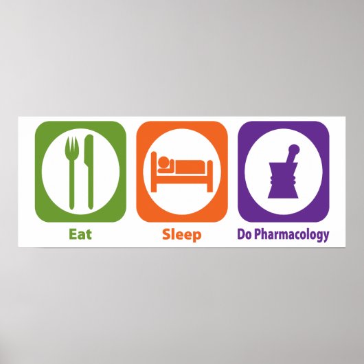 Eat Sleep Do Pharmacology Poster (Voorkant)