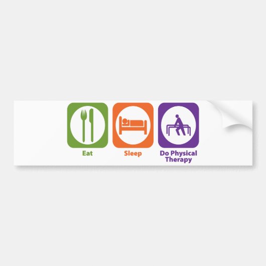 Eat Sleep Do Physical Therapy Bumpersticker (Voorkant)