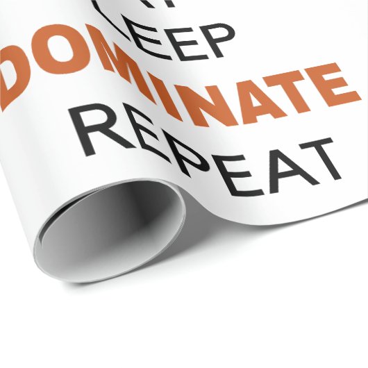 Eat Sleep Dominate Herhalen Cadeaupapier (Rol Hoek)