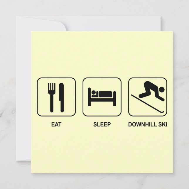 Eat Sleep Downhill Ski (Voorkant)