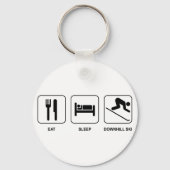 Eat Sleep Downhill Ski Sleutelhanger (Voorkant)
