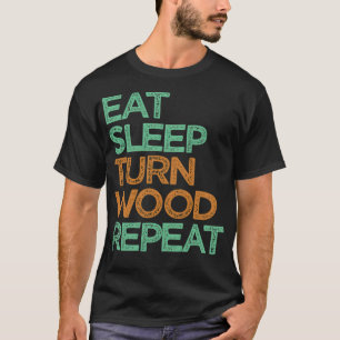 Eat Sleep Draai Wood Herhaal Funny donuts zweet T-shirt