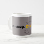 Eat Sleep Draw Herhaal Coffee Tea Mok Cup cadeau (Voorkant links)