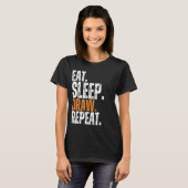 Eat Sleep Draw Repeat Artist Creatieve Schilderkun T-shirt (Voorkant volledig)