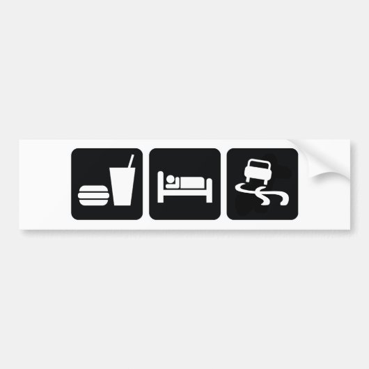 Eat Sleep Drift Bumpersticker (Voorkant)