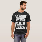 Eat Sleep Drift Herhaal auto's die Tokyo JDM Gift  T-shirt (Voorkant volledig)