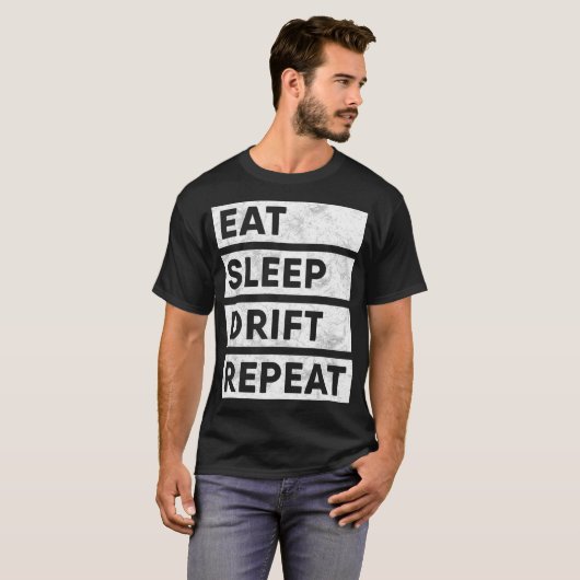 Eat Sleep Drift Herhaal auto's die Tokyo JDM Gift T-shirt (Voorkant volledig)