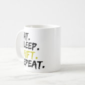 Eat Sleep Drift Herhalen - Driften Koffiemok (Voorkant links)