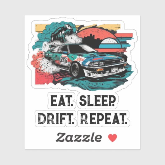 Eat Sleep Drift herhalen. Japanse auto extreem Sticker (Vel)
