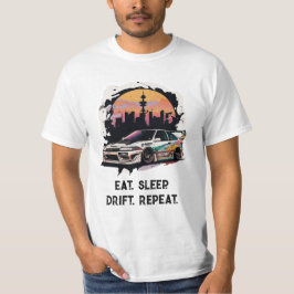 Eat Sleep Drift herhalen. Japanse auto extreem T-shirt