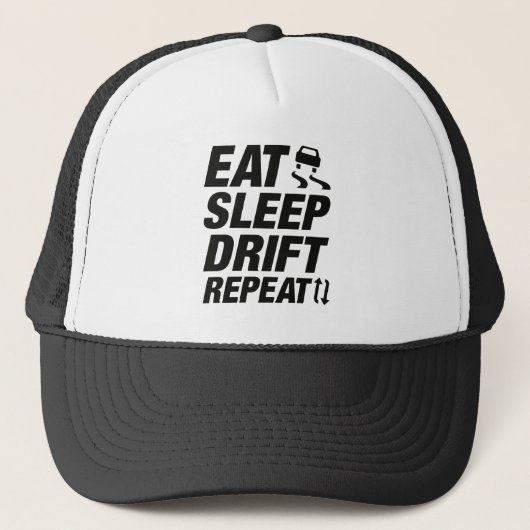Eat Sleep Drift Herhalen Trucker Pet (Voorkant)