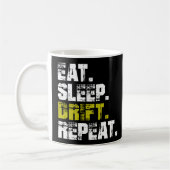Eat Sleep Drift Repeat - Funny Drifting Koffiemok (Links)