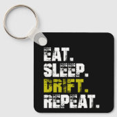 Eat Sleep Drift Repeat - Funny Drifting Sleutelhanger (Voorkant)