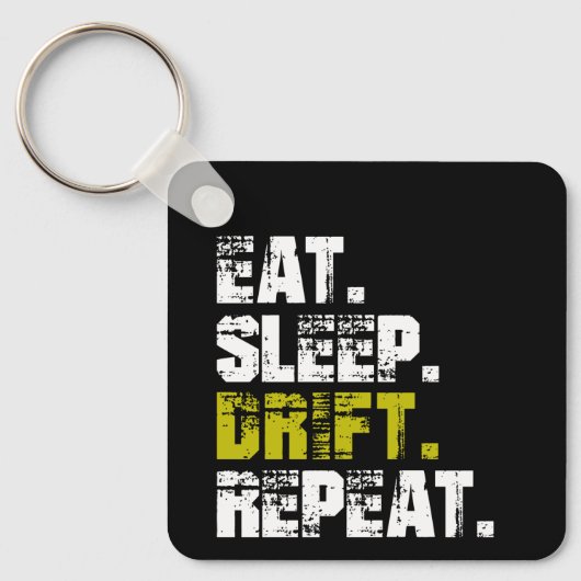 Eat Sleep Drift Repeat - Funny Drifting Sleutelhanger (Voorkant)