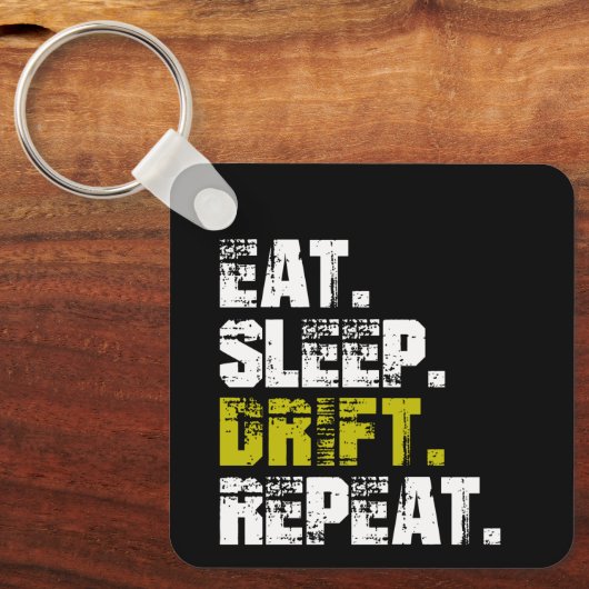 Eat Sleep Drift Repeat - Funny Drifting Sleutelhanger (Voorkant)