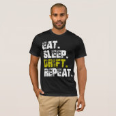 Eat Sleep Drift Repeat - Funny Drifting T-shirt (Voorkant volledig)
