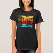 Eat Sleep Drum Repeat  Drummer Apparel T-shirt (Voorkant)