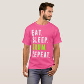 Eat Sleep Drum Repeat Drumming Drum Lover T-shirt  (Voorkant volledig)