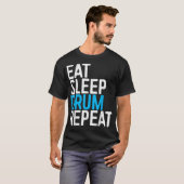 Eat Sleep Drum Repo Drummer Gift T-shirt (Voorkant volledig)