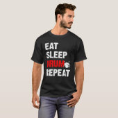 Eat Sleep Drum Repo Drumming Drummer T-shirt (Voorkant volledig)