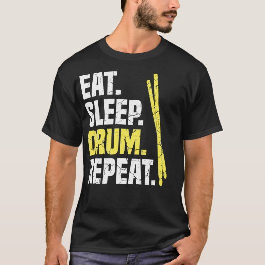Eat Sleep Drum Repo Drums T-shirt (Voorkant)