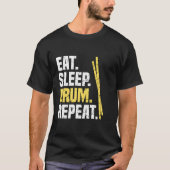 Eat Sleep Drum Repo Drums T-shirt (Voorkant)