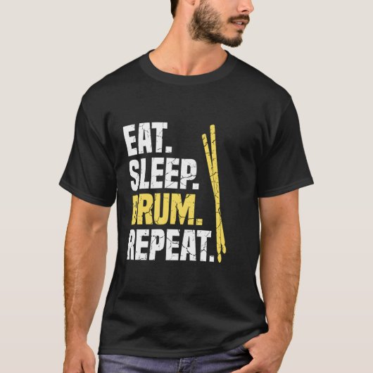 Eat Sleep Drum Repo Drums T-shirt (Voorkant)