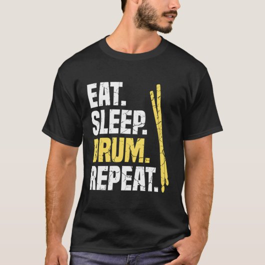 Eat Sleep Drum Repo Drums T-shirt (Voorkant)