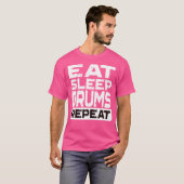 Eat Sleep Drums Herhalen T-shirt (Voorkant volledig)