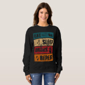 Eat Sleep Drums Herhalen Trui (Voorkant volledig)