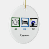 Eat Sleep Drums Keramisch Ornament (Rechts)