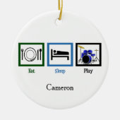 Eat Sleep Drums Keramisch Ornament (Voorkant)