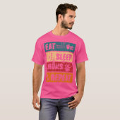 Eat Sleep Drums Repeat - Druminstrument T-shirt (Voorkant volledig)
