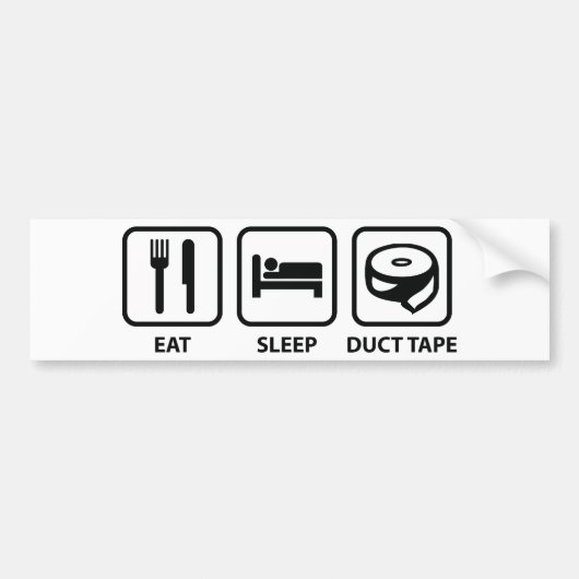 Eat Sleep Duct Tape Bumpersticker (Voorkant)