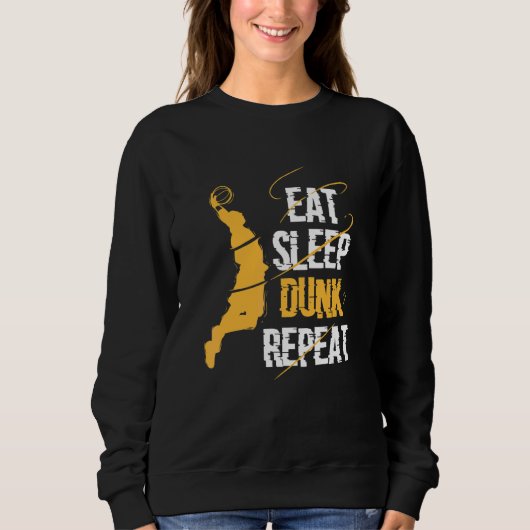 Eat Sleep Dunk Herhaal Basketball Trui (Voorkant)
